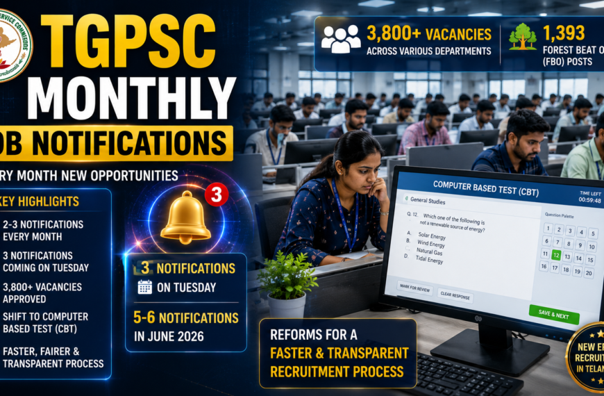 TGPSC Announces Job Notifications