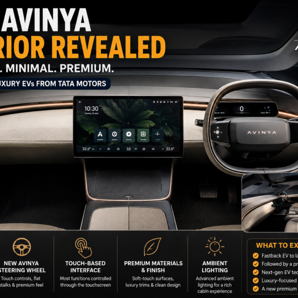 Tata Avinya Interior First Look,Luxury EV Cabin Revealed