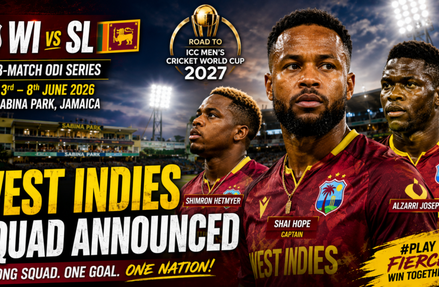 West Indies Name Squad for Sri Lanka ODIs