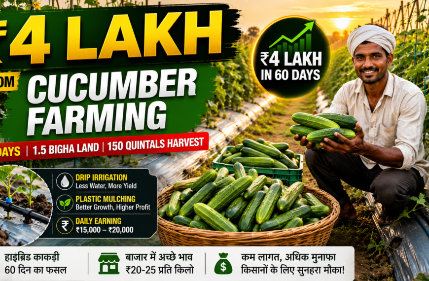 ₹4 Lakh in 60 Days! Farmer's Cucumber Farming Success Story