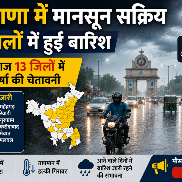Haryana Rain Alert: 13 Districts on Yellow Alert Today