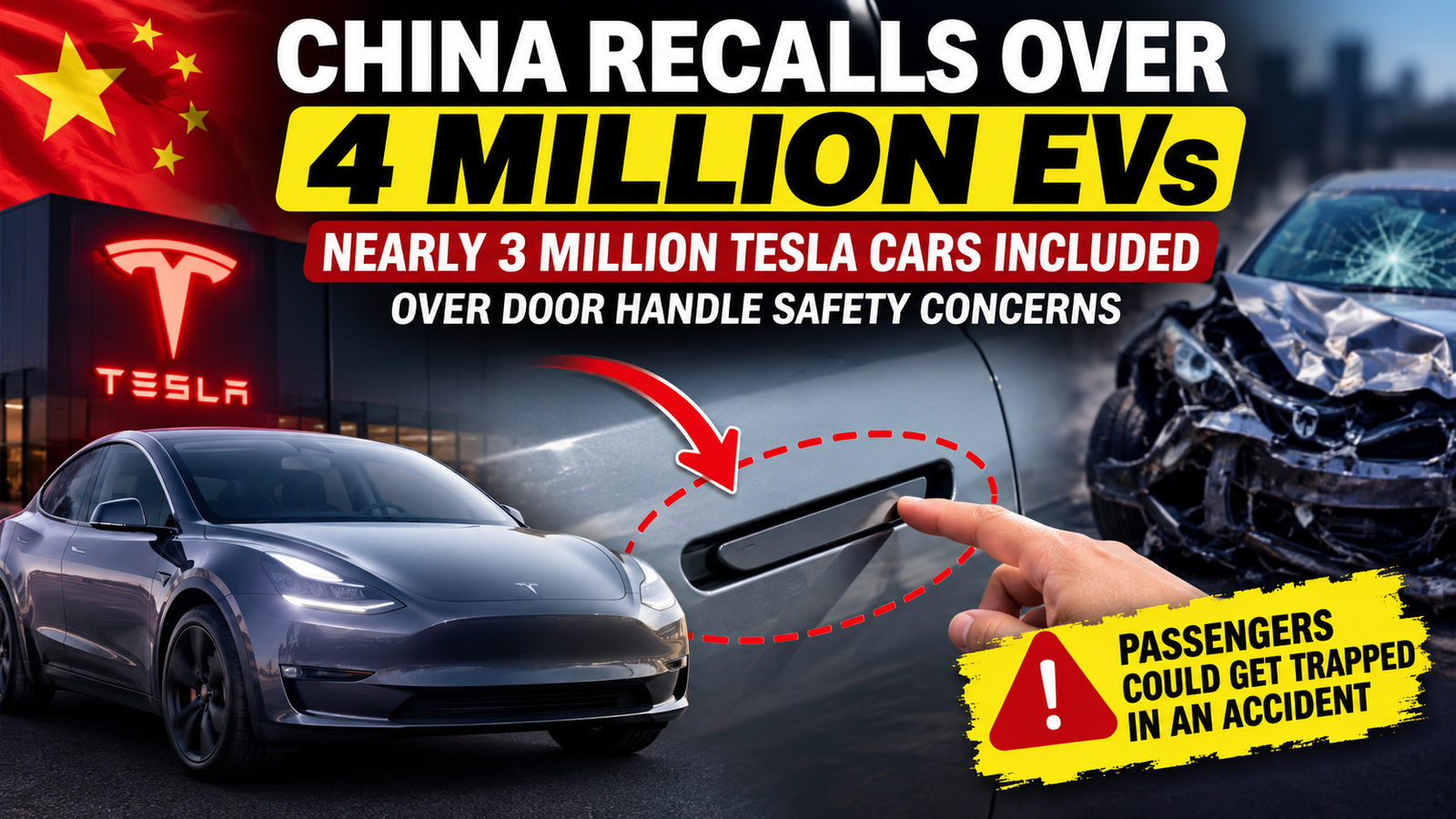 4 Million EVs Recalled in China! Nearly 3 Million Tesla Cars Affected