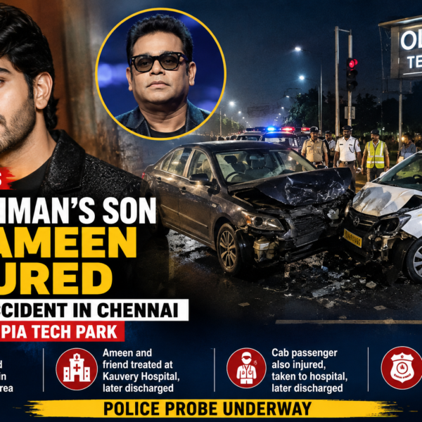 AR Ameen Car Accident in Chennai, Minor Injuries