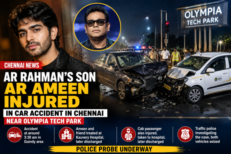 AR Ameen Car Accident in Chennai, Minor Injuries