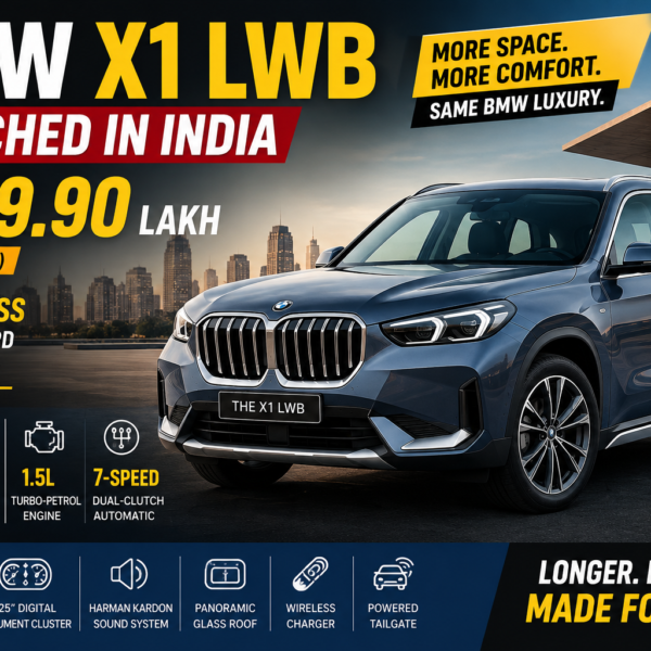 BMW X1 LWB Launched in India at ₹49.90 Lakh