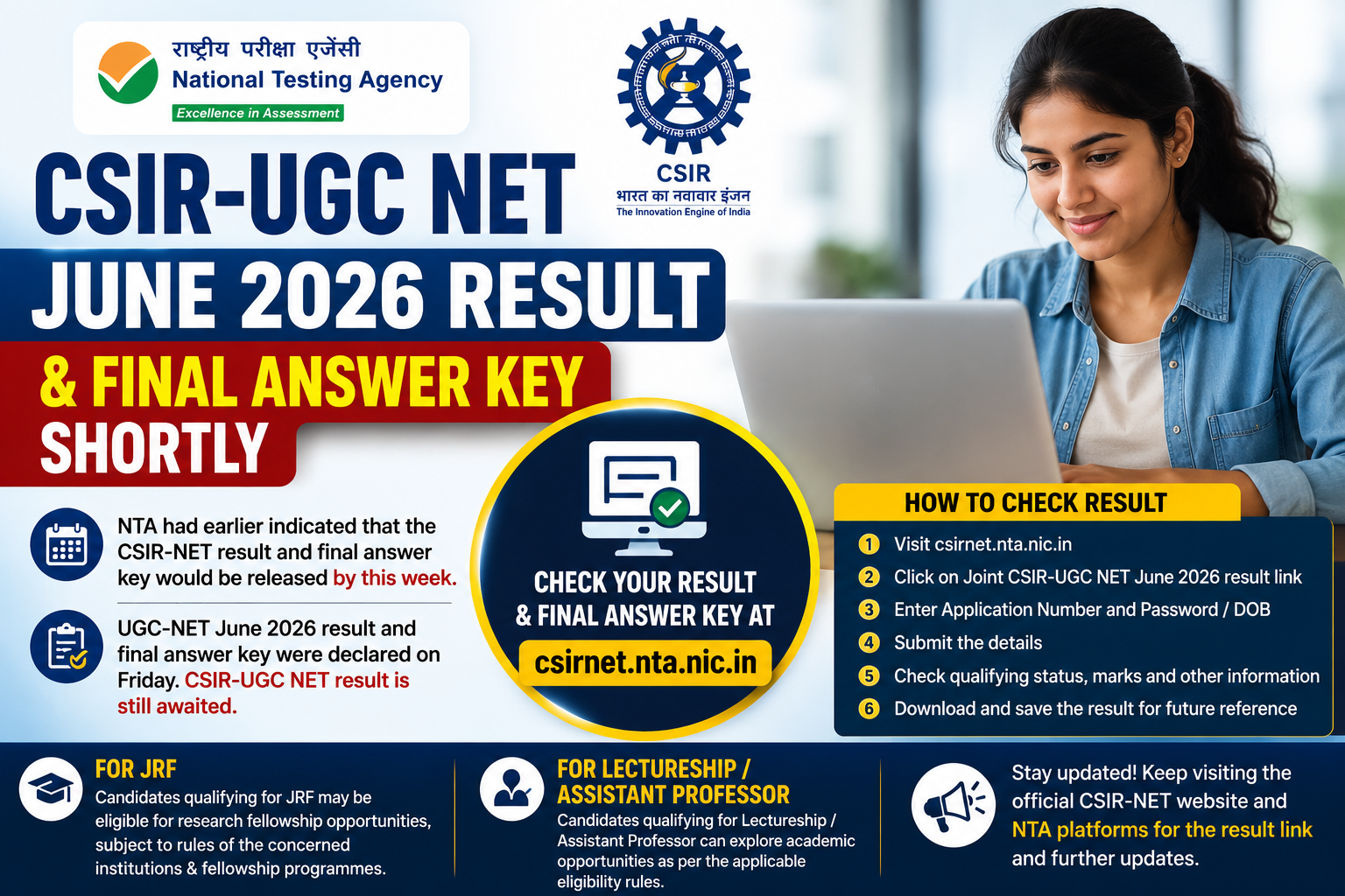 CSIR UGC NET Result 2026
