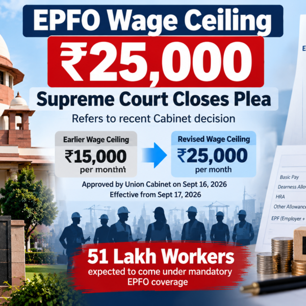 EPFO Wage Ceiling Hiked to ₹25,000