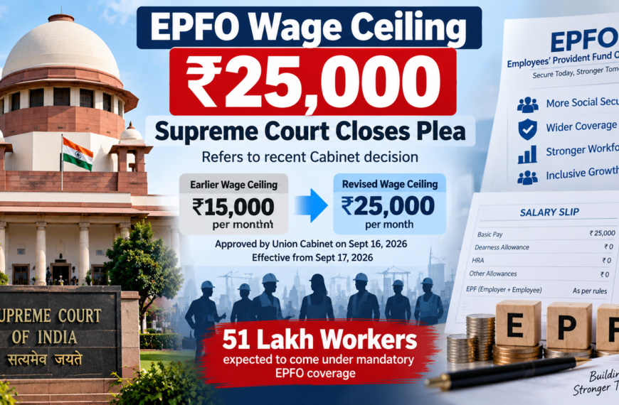 EPFO Wage Ceiling Hiked to ₹25,000