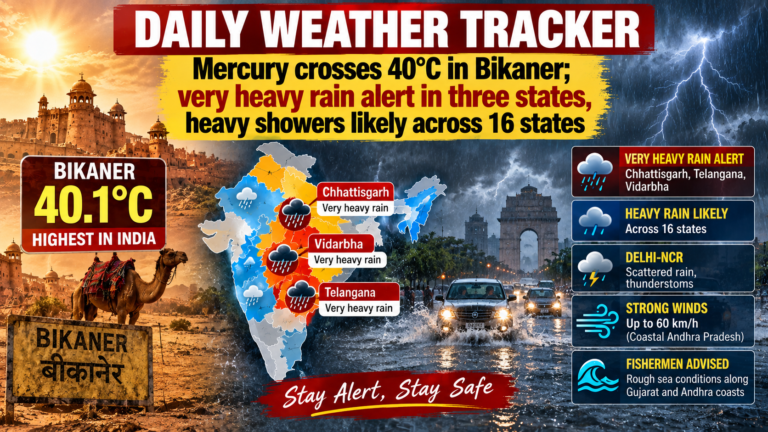 Monsoon Update Heavy Rain Likely in Central India, Northeast and Coastal Regions