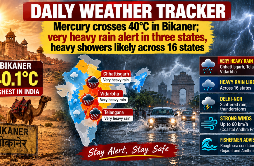 Monsoon Update Heavy Rain Likely in Central India, Northeast and Coastal Regions
