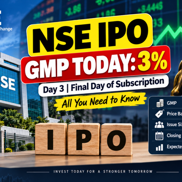 NSE IPO GMP Today: 3% on Day 3, Check Subscription & Listing Details