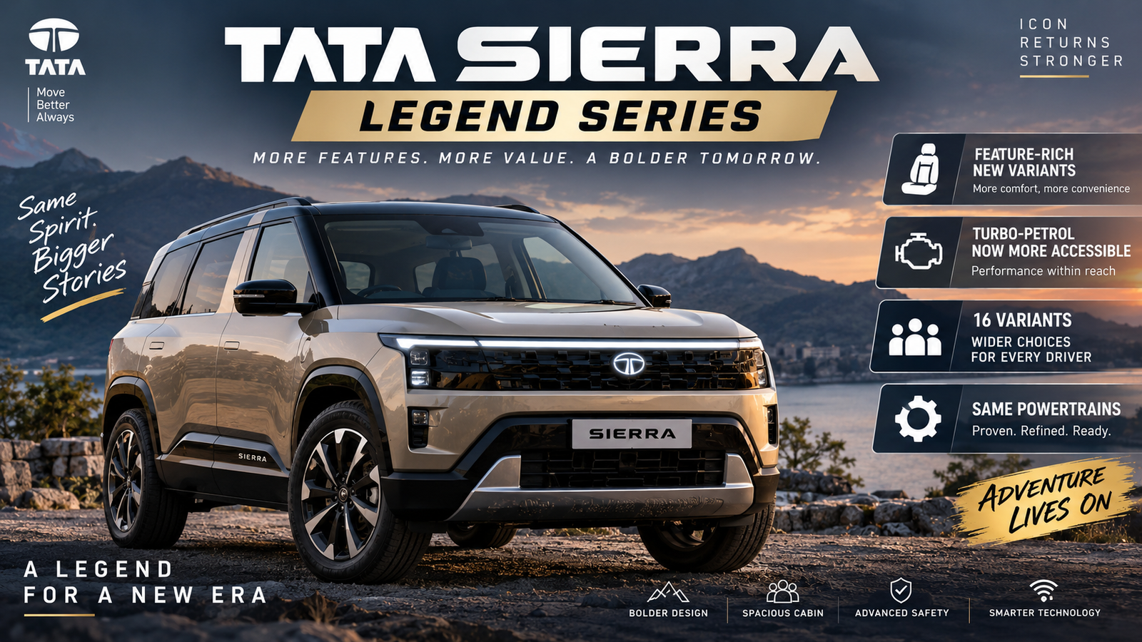 Tata Sierra Legend Series Launched With More Features